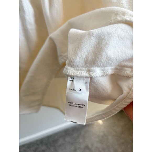 Reformation Neutral Cream The Gables Denim Cotton Dress Size 2 - Picture 4 of 6